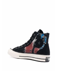 Baskets montantes noires Converse