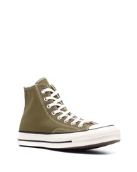 Baskets montantes olive Converse