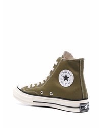 Baskets montantes olive Converse