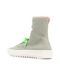 Baskets montantes olive Off-White