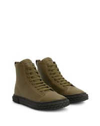 Baskets montantes olive Giuseppe Zanotti