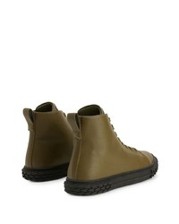 Baskets montantes olive Giuseppe Zanotti