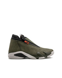 Baskets montantes olive Jordan