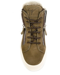 Baskets montantes olive Giuseppe Zanotti Design