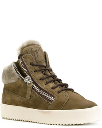 Baskets montantes olive Giuseppe Zanotti Design