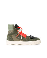 Baskets montantes olive Off-White