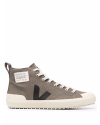 Baskets montantes olive Veja