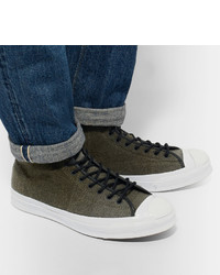 Baskets montantes olive Converse