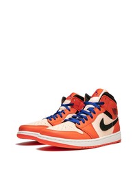 Baskets montantes orange Jordan