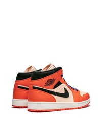 Baskets montantes orange Jordan