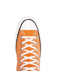 Baskets montantes orange Converse