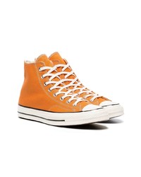 Baskets montantes orange Converse