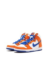 Baskets montantes orange Nike