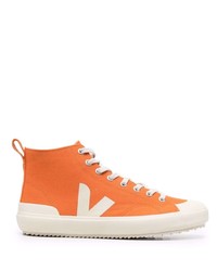 Baskets montantes orange Veja