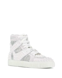 Baskets montantes ornées blanches Philipp Plein