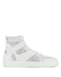 Baskets montantes ornées blanches Philipp Plein