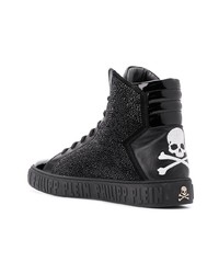 Baskets montantes ornées noires Philipp Plein