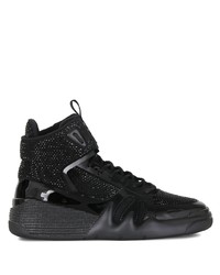 Baskets montantes ornées noires Giuseppe Zanotti