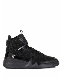 Baskets montantes ornées noires Giuseppe Zanotti