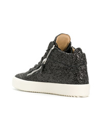 Baskets montantes ornées noires Giuseppe Zanotti Design