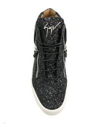 Baskets montantes ornées noires Giuseppe Zanotti Design