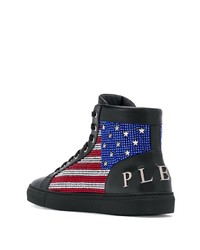 Baskets montantes ornées noires Philipp Plein