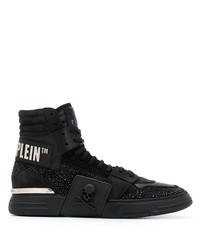 Baskets montantes ornées noires Philipp Plein