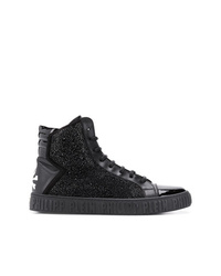 Baskets montantes ornées noires Philipp Plein