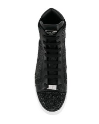 Baskets montantes ornées noires Philipp Plein