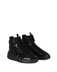 Baskets montantes ornées noires Giuseppe Zanotti