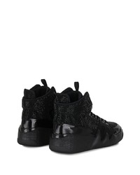 Baskets montantes ornées noires Giuseppe Zanotti