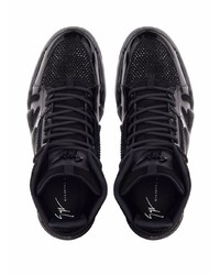 Baskets montantes ornées noires Giuseppe Zanotti