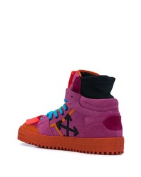 Baskets montantes pourpres Off-White