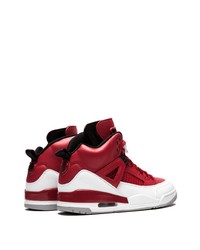 Baskets montantes rouge et blanc Jordan