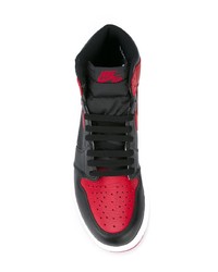 Baskets montantes rouge et noir Nike