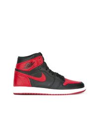 Baskets montantes rouge et noir Nike