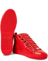 Baskets montantes rouges Balenciaga