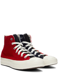 Baskets montantes rouges Converse