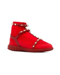 Baskets montantes rouges Valentino