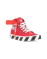 Baskets montantes rouges Off-White