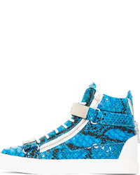 Baskets montantes turquoise Giuseppe Zanotti