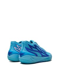 Baskets montantes turquoise Puma