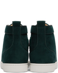 Baskets montantes vert foncé Christian Louboutin