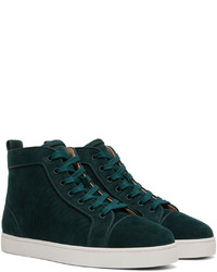 Baskets montantes vert foncé Christian Louboutin