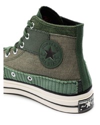 Baskets montantes vert foncé Converse