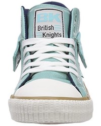 Baskets montantes vert menthe British Knights