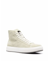 Baskets montantes vert menthe Stone Island