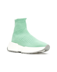 Baskets montantes vert menthe MM6 MAISON MARGIELA