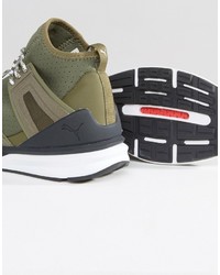 Baskets olive Puma