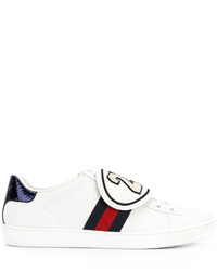 Baskets ornées blanches Gucci